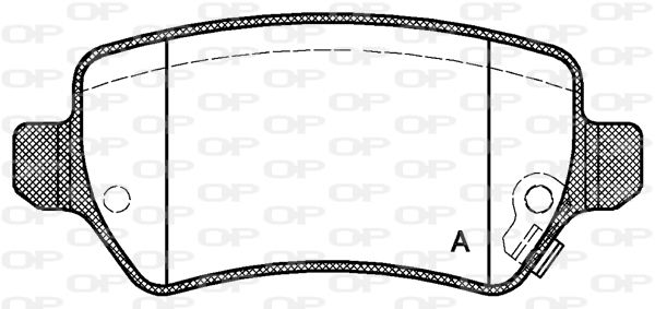 OPEN PARTS Комплект тормозных колодок, дисковый тормоз BPA0957.02